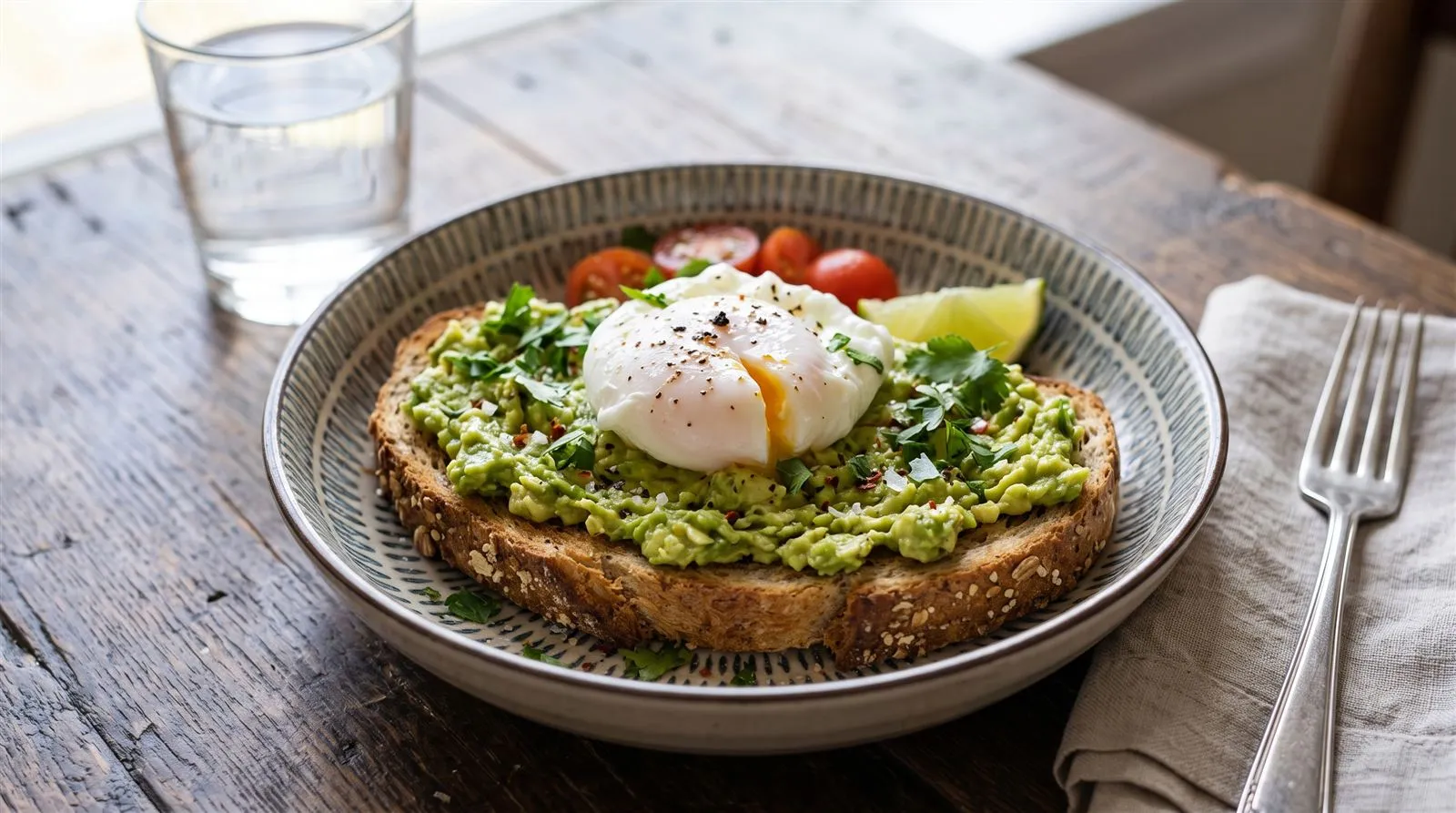 Egg and avocado toast