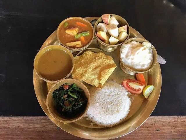 Lentils with rice and potato