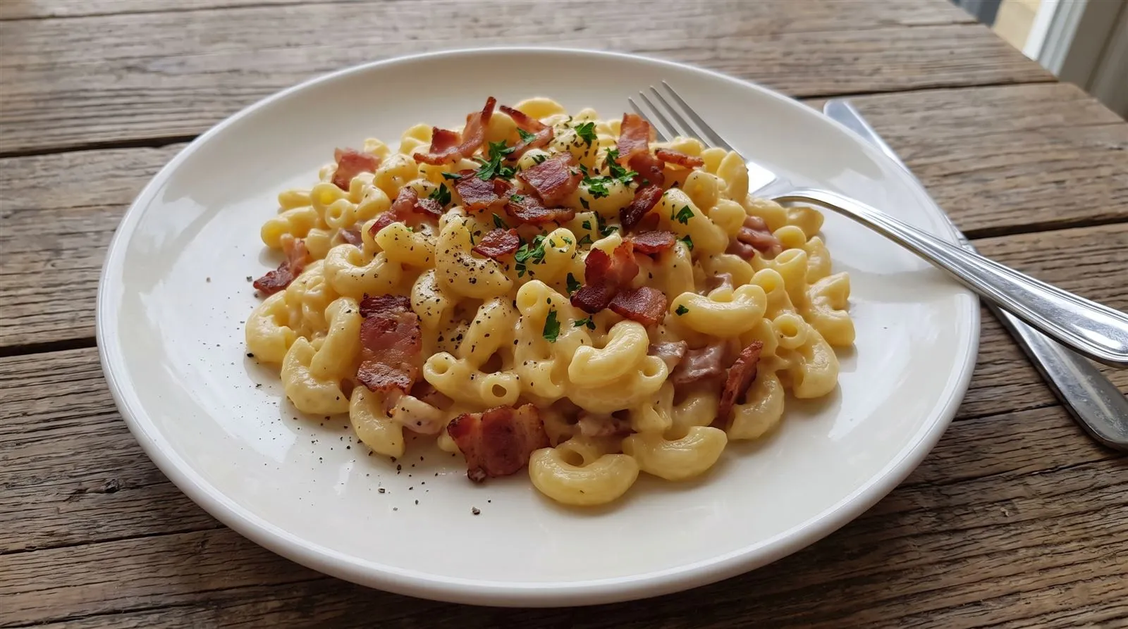 Mac and cheese with bacon